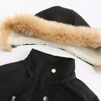 Zimné Oblečenie Žien 2021 Parkas Dámske Kabáty a Bundy na Zips Tlačidlo Odnímateľný Spp Plus Obloženie Kabát Bežné Plus Veľkosť Bunda