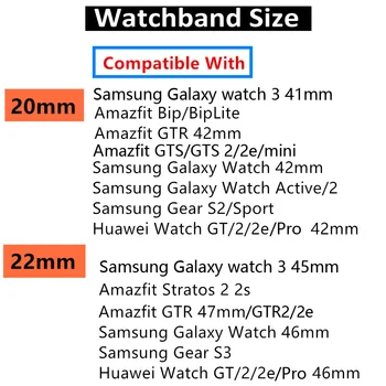 20/22 mm pásmo Pre Galaxy Sledujte 3/46 mm/42mm/active 2 Samsung Výstroj S3 Hranici Nylon Náramok correa Huawei sledovať GT 2-2e-pro popruh 2