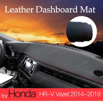 Leahter Anti-Slip Anti-UV Mat Panel Kryt Pad Dashmat Chrániť Koberec pre Honda HR-V Vezel-2019 HRV H V Príslušenstvo 0