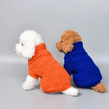 Psy Svetre Jeseň A v Zime Teplý Pet Pletené Oblečenie pre Stredné a Malé Psy spoločenské Šteňa jednofarebné Oblečenie Psov, Oblečenie