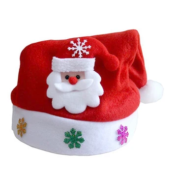 Mäkké Non Tkané Textílie Červená Vianočné Hat Výzdoba Pre Dieťa Dieťa Snehuliak Elf Santa Claus Klobúky, Vianočné Dekorácie 2022 Nový Rok Darček