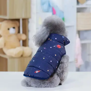 Non-alergické Módne Psa bez Rukávov Kabát Oblečenie priateľské k Pokožke Pet Oblečenie Vesmíru Vzor pre Vonkajšie