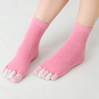 Jar, Jeseň Päť prstov Ponožky Žien Farba Prst Ponožky S Potu-absorbent 5 Prst Neviditeľné Dezodorant Prst Ponožky