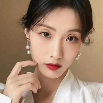 Móda kórejský Elegant Pearl Náušnice Kvapka pre Ženy, Malé, Jednoduché, Sladké Visieť Visiace Náušnice 2021 Trend Svadobné Šperky, Darčeky