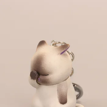 Roztomilý Plachý Mačka Keychains Bacuľaté Mačiatko Keyring Trinket Taška Ornament Cartoon Kľúče od Auta reťaze Módne Ženy, Šperky, Doplnky