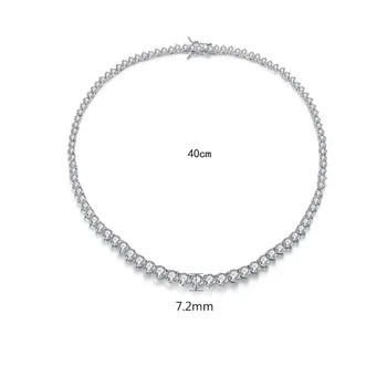 2020 Nový Príchod najpredávanejších Luxusných Šperkov 925 Sterling Silver Plnú White 5A Kubický Zirkón Cross Prívesok Strany Žien Náhrdelník