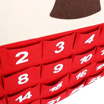 OurWarm Cítil DIY Vianočný Stromček a Adventný Kalendár Narodenín Adventný Kalendár Textílie Adventný Kalendár s Vreckami 2018 Nový Rok Dekor