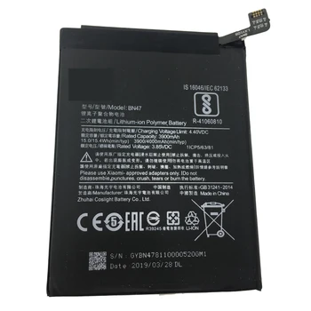 Nabíjateľná Lítium-iónové Polymérové batérie Pre Xiao Redmi 6 Pro / Mi A2 Lite BN47 Batérie Telefónu 3.85 V 4000mAh 1