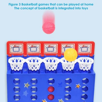 2 Hráči Basketbal Bounce Hra Pripojiť 4 Lopty, Streľba Štyri-Line Rada Party Hry Športové Tabuľka Bitka Zábavné Hračky Pre Deti, 2