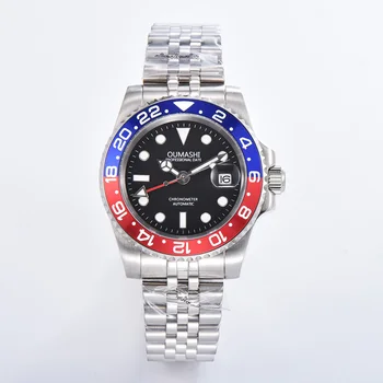 Luxusná značka pánskych hodiniek 40 mm automatické mechanické hodinky zafírové sklo, nehrdzavejúca oceľ 316L kalendár nepremokavé svetelný