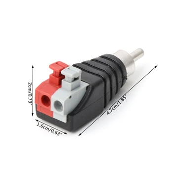 2021 Nový Reproduktor Drôtu, A/V Kábel na Male RCA Konektor pre Adaptér Jack Stlačte Terminálu