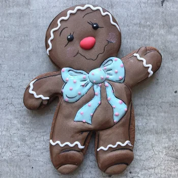 LILIAO Vianočný Perník Muž Cookie Cutter - Nerezová Oceľ Biscuit / Sandwich /Chlieb a Forma na Pečenie Nástroje, Kuchynské Príslušenstvo 4