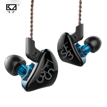 KZ ES3 HIFI Káblové Slúchadlá Hybridné Technológie 1BA+1DD V Ear Monitory Headset Stereo Šport potlačenie Šumu Slúchadlá Slúchadlá
