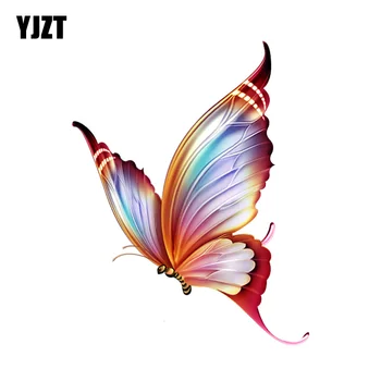 YJZT 11,8 CM*15.1 CM Módne Dekoratívne Cartoon Motýľ PVC Motocykel, Auto Nálepky 11-00667