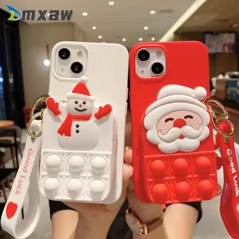 Vianočné Prípade Huawei Y7A P S mart 2020 2021 Y5 Y6 Y7 Pro Y9 Prime 2019 2018 Nova 2 Lite Santa Claus Elk Snehuliak Peňaženky Prípade 2