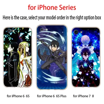 Anime Sword Art Online Silikónové Mäkké Telefón púzdro pre iPhone 13 12 11 Pro X XS Max XR 8 7 6 Plus SE 2020 Coque