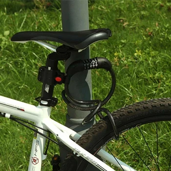 Bike Zamky 4 Ciferný Kód Zmes Požičovňa Zámok Požičovňa Bezpečnostný Zámok MTB Anti-theft Zámok Koleso Reťaz na Uzamknutie Bicyklov Príslušenstvo
