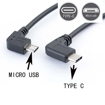 90 uhol Typ C (USB-C) Micro USB Sync Poplatok OTG NABÍJAČKA, dátový Kábel, Adaptér