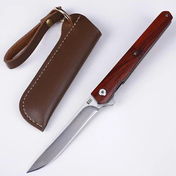 M390 Oceľový Skladací Nôž CS Go Prenosné Vreckové List Dreva Skladací Nôž Camping Lovecké Nože na Krájanie Ovocia Nože s klip
