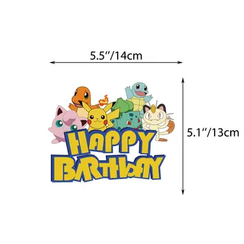 Pokemon Narodeniny Nastaviť Tému Dekorácie Pikachu Deti Cartoon Dovolenku Jednorazové Dodávky Papierové Poháre Taniere Vianočné Darčeky 2