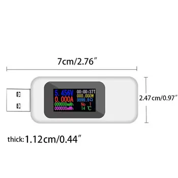 USB OLED Prúd Napätie Test Meter Výkon Kapacita Prúdu Meranie Domácnosti Tester Presný Prístroj Pre Elektrické Dodávky