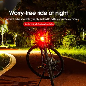 Bicykel Zadné Svetlo Batérie Obsiahnuté Vodotesné Svetlo Na Bicykel Na Horskej Ceste, Prilba Zadné Svetlo 3 Modely Bezpečnosti Varovanie Zadné Svetlo