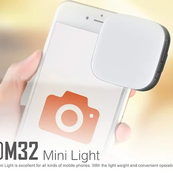 GODOX LEDM32 Mini Video Svetlo Mobilephone Lítiové Batérie, Osvetlenie LED Nastaviteľný Jas Fotografie Telefóny