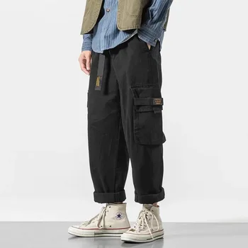 Bočné Vrecká Cargo Joggers Nohavice Pre Mužov 2022 Vojenské Armády Zelené Nohavice Bežné Harajuku Streetwear Sweatpant Mužské Nohavice neforemné