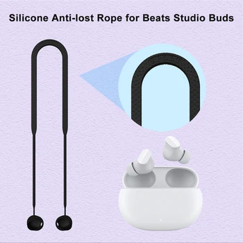 Anti-Stratil Silikónová Slúchadlá do uší Lano Držiak Kábla pre Beats Studio Puky Bezdrôtové Bluetooth-Kompatibilné Slúchadlá Zavesenie na Krk C