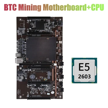 H61 X79 BTC Ťažba Doska s E5 2603 CPU 5X PCI-E 8X LGA 2011 DDR3 Podporu 3060 3080 Grafická Karta pre BTC Baník