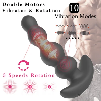 360° Otáčanie Análny Plug Vibrátor Prostaty Masér Sex Sexy Hračky Pre Mužov Bluetooth APLIKÁCIU Diaľkové Ovládanie Dildo Vibrátory Pre Mužov 5