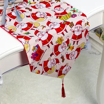 35*180 Tkaniny polyester bavlna Vianočný stôl vlajka s tabuľkou víťaz s strapec obrus home party Decor