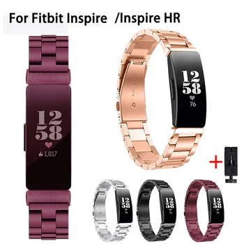 Z nehrdzavejúcej Ocele Watchband Pre Fitbit Inšpirovať Náramok Popruhy Pre Fitbit Inšpirovať HR Slučky Nahradenie Nastaviteľné Pásu Náramok