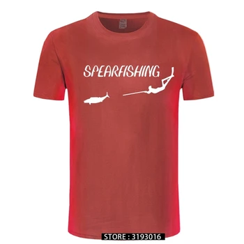 Sperfishing Freedivingu Spearfish Tlačiť T-shirt Mužov O-Neck T-shirt Short Sleeve Shirt Bežné Tričko Tee Topy