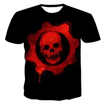 Nové T-shirt pánske vysoko kvalitné pánske a dámske tričko skull krátky rukáv 3D tlač horor vzor mladých pánske T-shirt 2