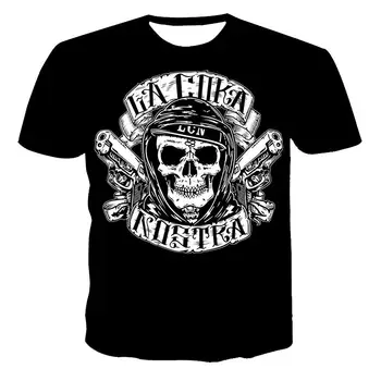 Nové T-shirt pánske vysoko kvalitné pánske a dámske tričko skull krátky rukáv 3D tlač horor vzor mladých pánske T-shirt 4