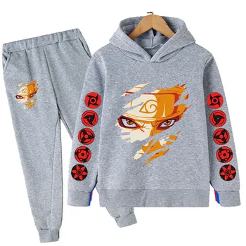 Chlapci Oblečenie Naruto Sady 2021 Letné Deti Hoodies+Dlhé Nohavice 2pc Detské Oblečenie, Športové Oblek Pre 4-14 Rokov Kostým Deti Oblečenie