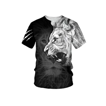 2021 Lete Muži T-shirt Premium Tiger Pokožky 3D Vytlačené vintage t shirt Harajuku Bežné krátke Sleeve Tee tričko Unisex topy homme