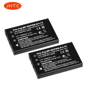 JHTC 1200mAh NP-60 FNP60 NP60 SLB 1137 1037 CNP-30 K5000 D-Li2 Li-20B Batérie Fujifilm F50I F501 F401 F402 F410 2