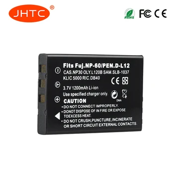JHTC 1200mAh NP-60 FNP60 NP60 SLB 1137 1037 CNP-30 K5000 D-Li2 Li-20B Batérie Fujifilm F50I F501 F401 F402 F410 4