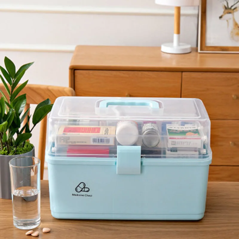 2020 Nový Tovar Pre Domáce Život Prenosné Domácnosti Multifunkčné Medicíny Box Make-Up Organizátor Dve Základné Farby K Dispozícii 1