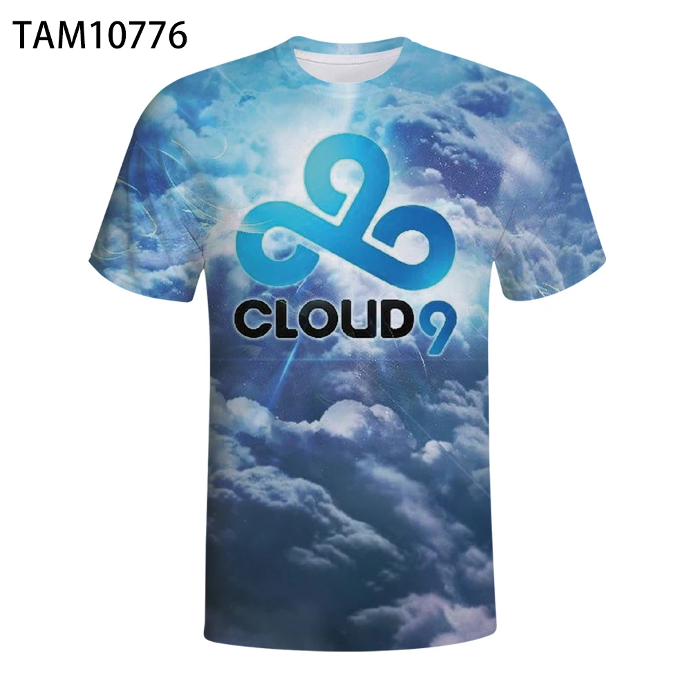 2021 Nové Letné Cloud9 Tím Oblečenie 3D Tlač Tvorivé Mužov Temperament Všestranný T-Shirt detské Pekný T-Shirt 1