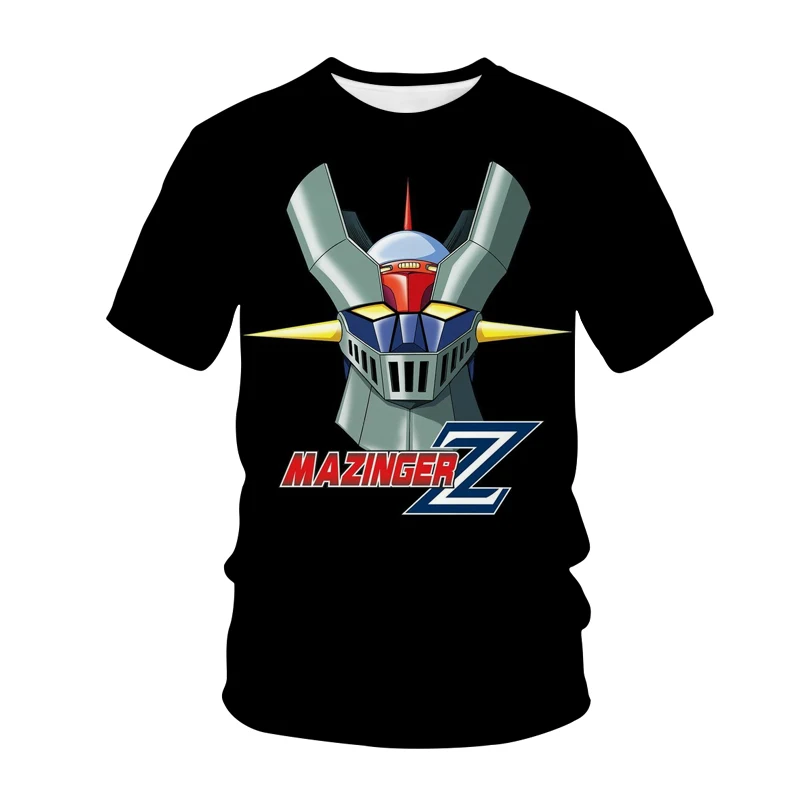 2022 mazinger z anime film robot streetwear 3d tlač t-shirt pánske módne bežné t-shirt deti chlapci dievčatá t-shirts110/6XL 1