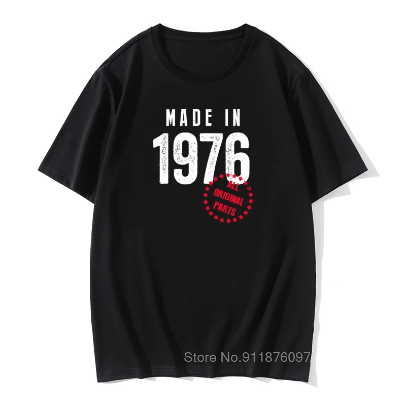 45th Darček k Narodeninám Narodil V roku 1976 T-Shirt Narodil Súčasnosti Vintage Bavlny O Neck T-Shirts Muž Manžel, Otec, Otec Grafický Topy Tees 1