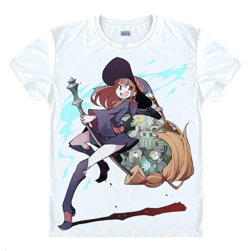 Coolprint Anime Tričko Malé Čarodejnice Academia T-Shirts Krátke Ritoru Witchi Akademia Atsuko Kagari Akko Cosplay Motivs Košele 1