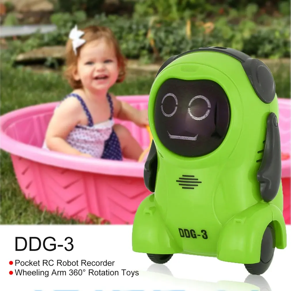 DDG-2/3 Intelligent Smart Mini Pocket Nahrávanie Hlasu RC Robot Záznamník Krúžiť Voľne 360 Rotácie Ramena Hračky pre Deti Zábavný Darček 1