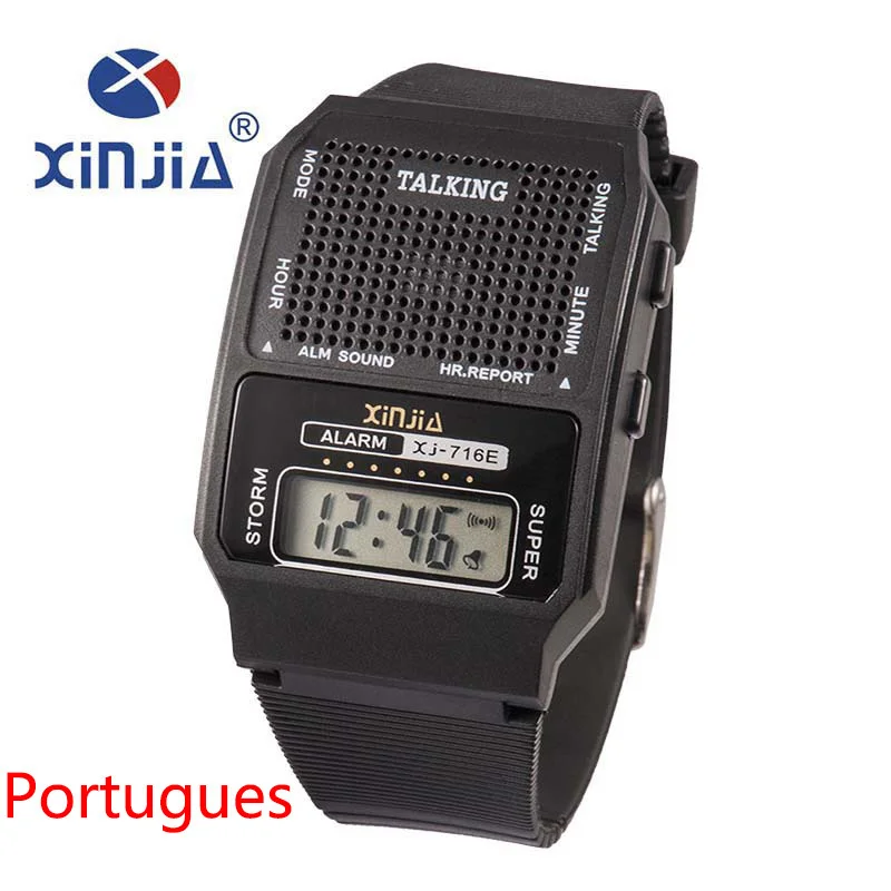 Jednoduché Starých Mužov a Žien Hovorí Sledovať Hovoriť španielsky Portugues Elektronické Digitálne Športové náramkové hodinky Pre Nevidiacich Elder 1