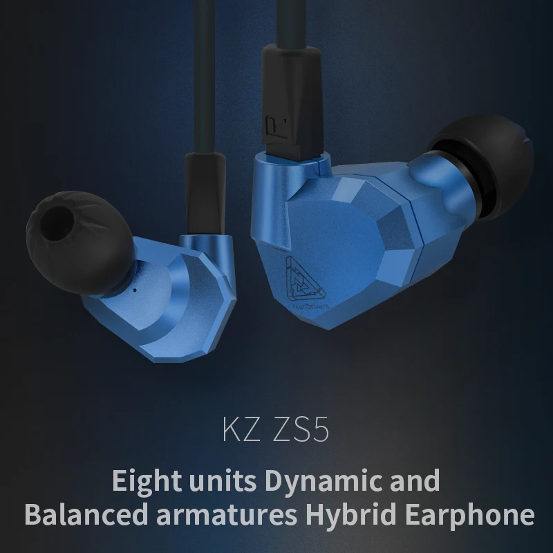 KZ ZS5 2DD 2BA hibrido en la oreja auriculares HIFI DJ Monitor auriculares deporte KZ AS10 ZS6 Auriculares auriculares auricul 1