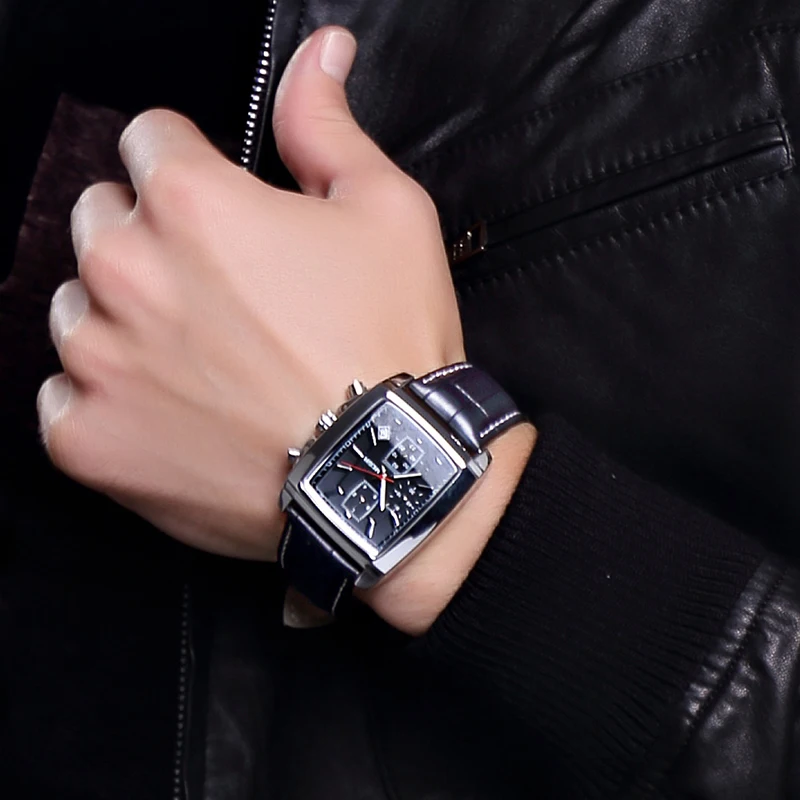 MEGIR Quartz Chronograf Hodinky Pánske Hodinky Top Značky Luxusné Kožené Svetelný Vojenské Náramkové hodinky Mužov Hodiny Relogio Masculino 1