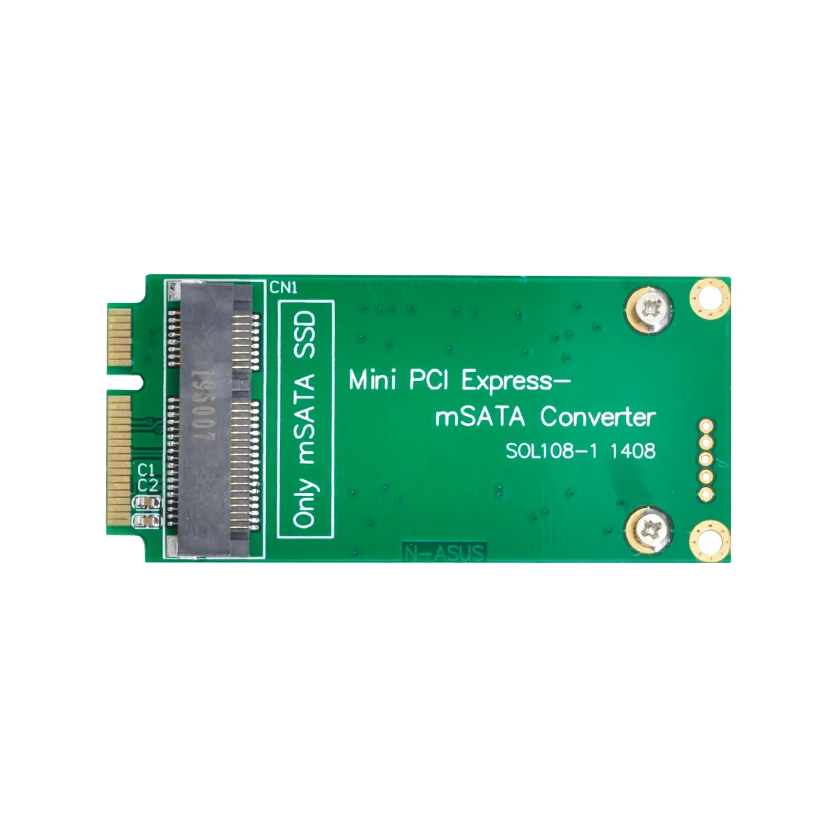 3x5cm mSATA Adapter to 3x7cm Mini PCI-E SATA SSD for Asus 